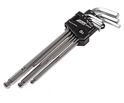 JTC-3505 Набор ключей шестигранных 1.5-10мм удлиненных с шаровидным наконечником 9 шт JTC/1/6/36